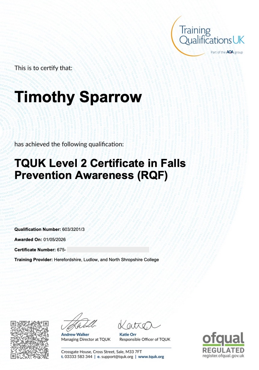 fall certificate 